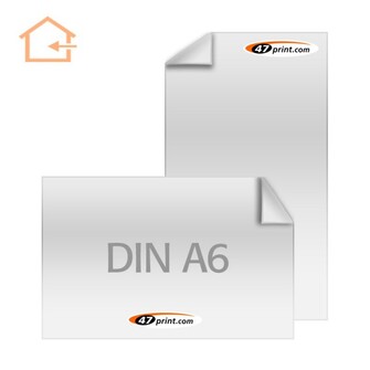 Aufkleber DIN A6 Haftpapier weiß