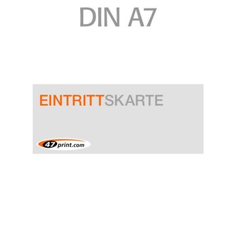 Eintrittskarte DIN A7 lang 148 x 52 mm