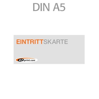 Eintrittskarte DIN A5 210 x 148 mm