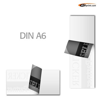 Hinterglasaufkleber DIN A6, 148 x 105 mm