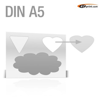 Stickerbogen DIN A5 - mit 1-3 Teile anstanzen